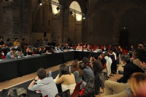 Les journalistes ont rencontré les étudiants lors d'un débat aux assises 2014 (Crédit photo : Alexandre La Monaca)