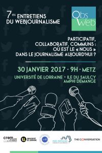 Entretiens du webjournalisme 2017 - Affiche